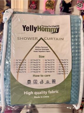 Blue Shower Curtain - Water Repellent Fabric
